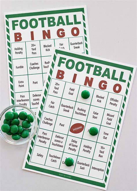 Printable Football Bingo.